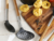 Set x4 Utensilios Nylon Mango Acero y Bambú - comprar online