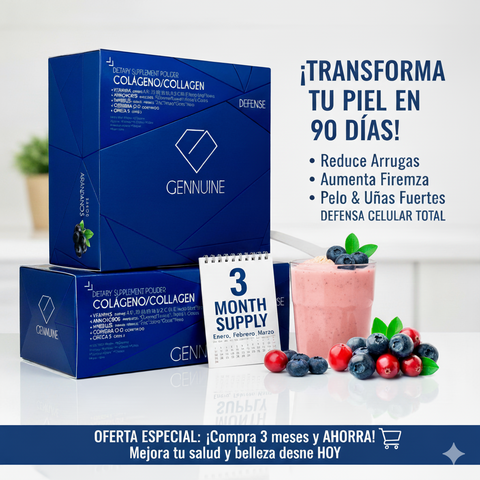 3 MESES - DEFENSE (INMUNIZAR) - COLÁGENO + Vitaminas, Minerales, Aminoacidos, CoQ10, Omega 3 - comprar online