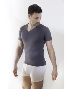 Remera Bamboo Hombre manga corta Cuello V en internet