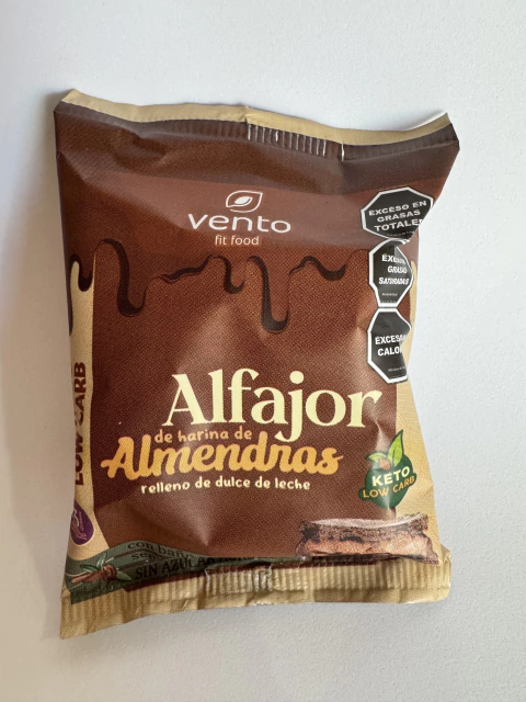 Alfajor Vento relleno de dulce de leche sin azúcar