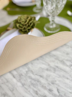 Imagem do Lugar Americano Lórum Impermeável Dupla Face | Verde Oliva e Creme