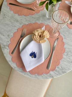 Jogo Americano Linho Poá | Rosé - comprar online