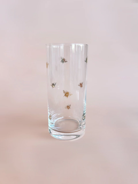 Copo Cristal Alto Abelha | Gold