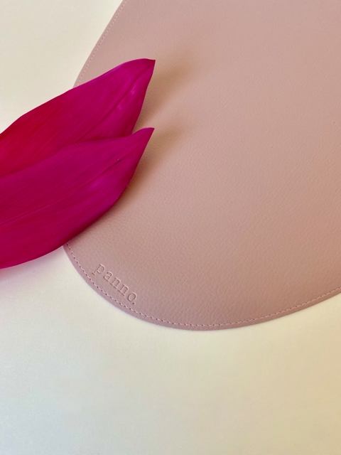 Lugar Americano Orgânico Dupla Face | Rosé e Creme