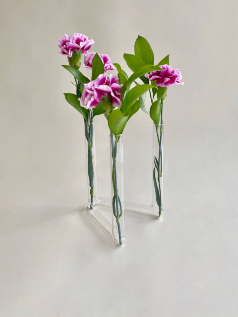 Vaso Cristal Flower | 3 tubos