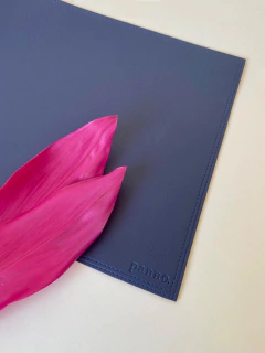 Jogo Americano Retangular Dupla Face | Azul Marinho e Caramelo - Panno Home