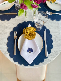 Lugar Americano Linho Poá | Azul Marinho