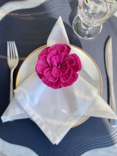 Porta Guardanapo Palha Natural | Pink