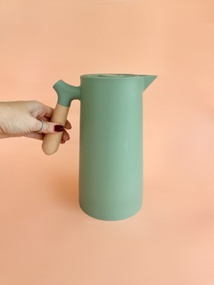 Garrafa Térmica Alça Bambu | Verde Oliva