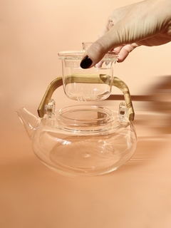 Chaleira Infusão Vidro | Bambu - comprar online