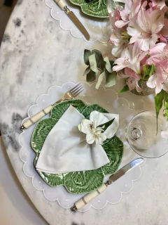 Jogo Americano Linho Poá | Branco na internet