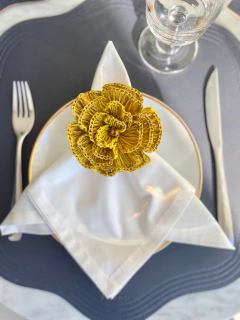 Porta Guardanapo Palha Natural | Amarelo