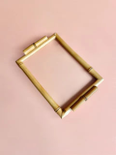 Bandeja Bambu Vidro alça | P na internet