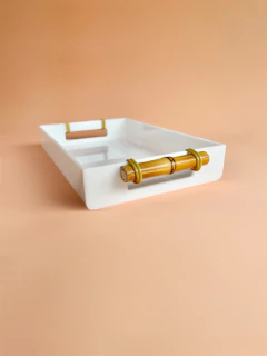 Bandeja Acrílico Alça Bambu | M - Panno Home