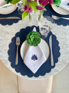 Lugar Americano Linho Poá | Azul Marinho - comprar online