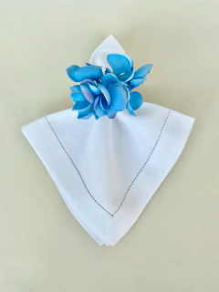 Porta guardanapo hortênsia azul