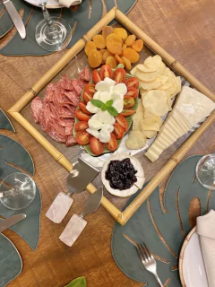 Bandeja Bambu natural e Vidro | G - comprar online