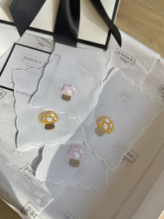 Set Guardanapo Coquetel Linho | Cogumelo II - Panno Home