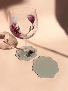 Dupla Porta Copo | Coral e Creme - comprar online