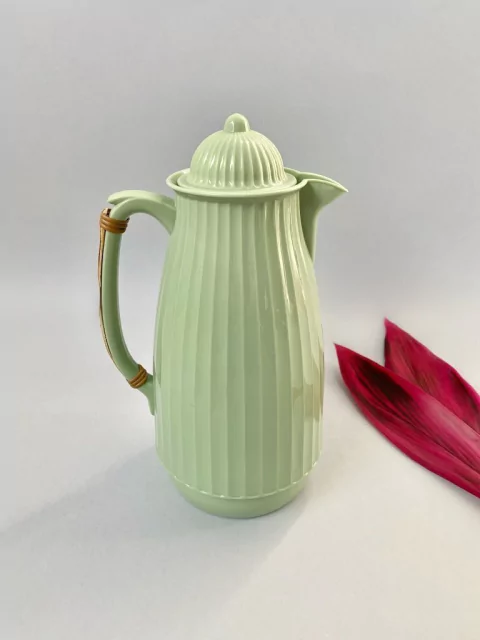 Garrafa Térmica Alça Bambu | Verde Claro