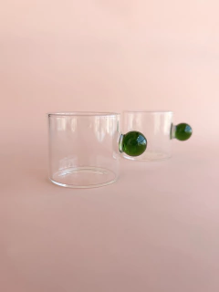 Dupla Xícara Espresso | Vidro Verde na internet