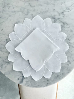 Lugar Americano Sunflower | Linho Branco na internet