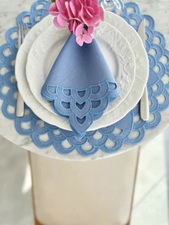 Lugar Americano Escamas | Linho Azul - Panno Home