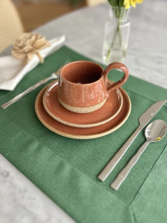 Dupla Prato de Sobremesa Raízes | Terracota na internet