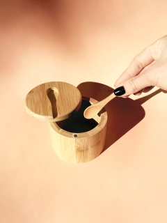 Saleiro com colher | Bambu na internet