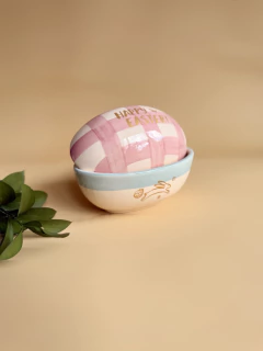Caixa Ovo Coelho Com Tampa | Rosa - Panno Home
