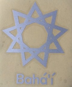 Adesivo para carro – Bahá’í estrela 9 pontas - prata - comprar online