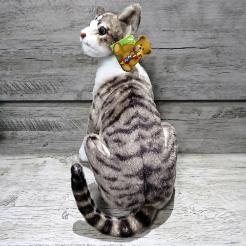 Pelúcia Gato Listrado Sentado 35 Cm Fizzy Fc2743