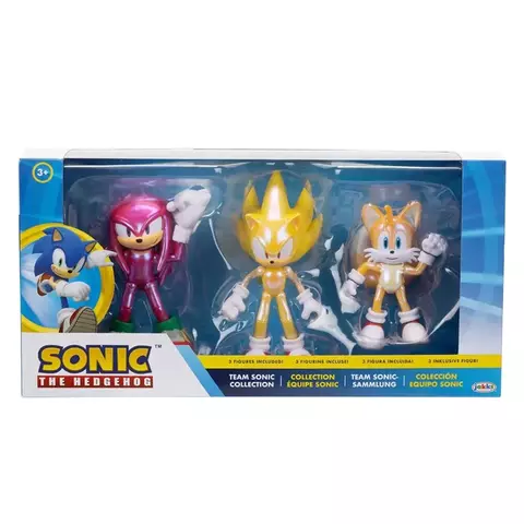 Sonic The Hedgehog Pack Com 3 Knuckles, Super Sonic e Tails 4556 Sunny