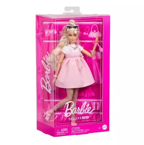 Barbie Deluxe Style Loira Com Vestido Rosa #03 Mattel Hyv24