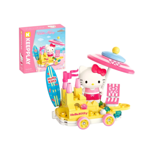 Bloco De Montar Banho De Sol Hello Kitty Keeppley K20830