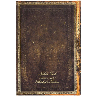 Caderno Paperblanks 14x10cm Pautado Tesla Sketch Of A Turbine 5463-4