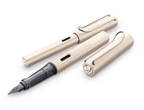 Caneta Tinteiro Lamy Lx Live Deluxe Palladium Pena Media