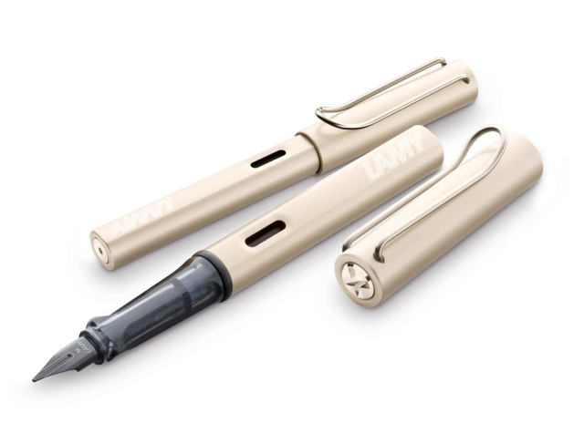Caneta Tinteiro Lamy Lx Live Deluxe Palladium Pena Media