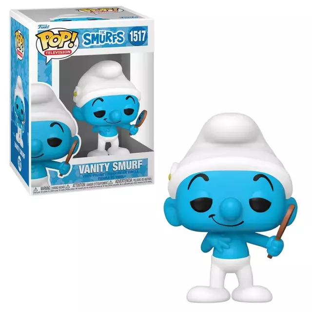 Boneco Funko Pop Smurfs - Vaidoso Vanity Smurf 1517