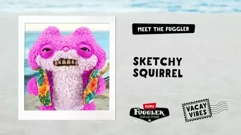 Pelúcia Fuggler Vacay Vibes 23cm - Sketchy Squirrel 27002 Candide