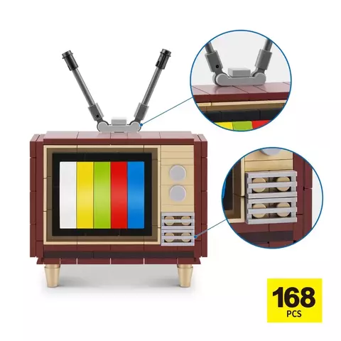 Blocos de Montar Max Premium Retrô - Televisão 168 pçs 26003 Candide