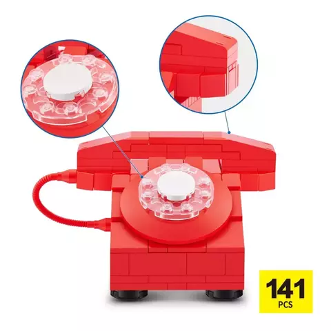 Blocos de Montar Max Premium Retrô Telefone 141 pçs 26003 Candide