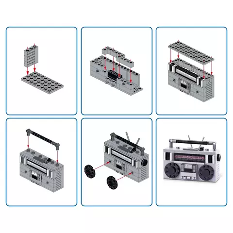 Blocos de Montar Max Premium Retrô - Rádio 157 pçs 26003 Candide