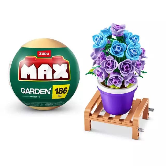 Blocos de Montar Max Premium Garden - Hortênsia 186 pçs 26001 Candide