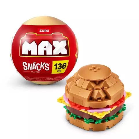 Blocos de Montar Max Premium Snacks - Hambúrguer 136 pçs 26004 Candide