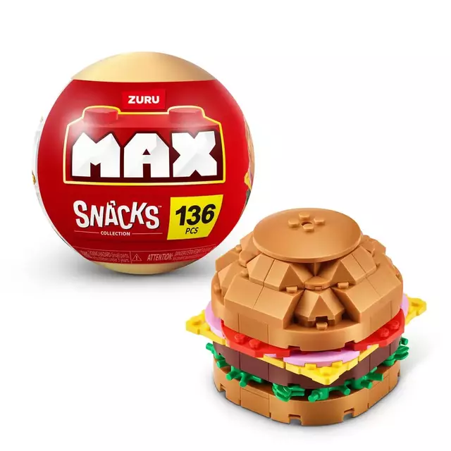 Blocos de Montar Max Premium Snacks - Hambúrguer 136 pçs 26004 Candide