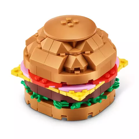 Blocos de Montar Max Premium Snacks - Hambúrguer 136 pçs 26004 Candide