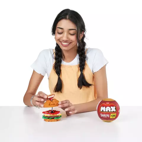 Blocos de Montar Max Premium Snacks - Hambúrguer 136 pçs 26004 Candide