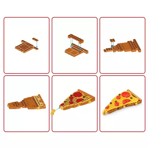 Blocos de Montar Max Premium Snacks - Pizza 114 pçs 26004 Candide