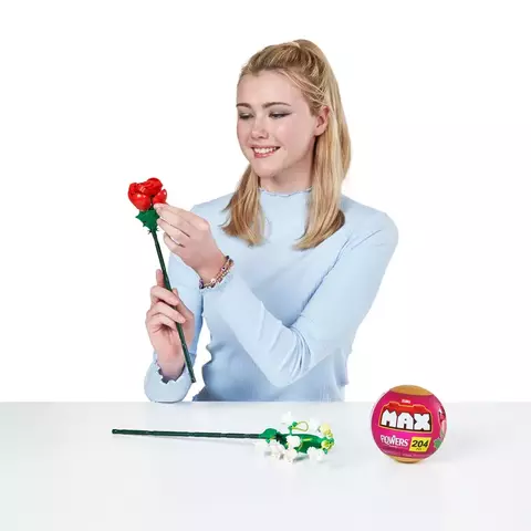 Blocos de Montar Max Premium Flowers - Rosa 204 pçs 26002 Candide